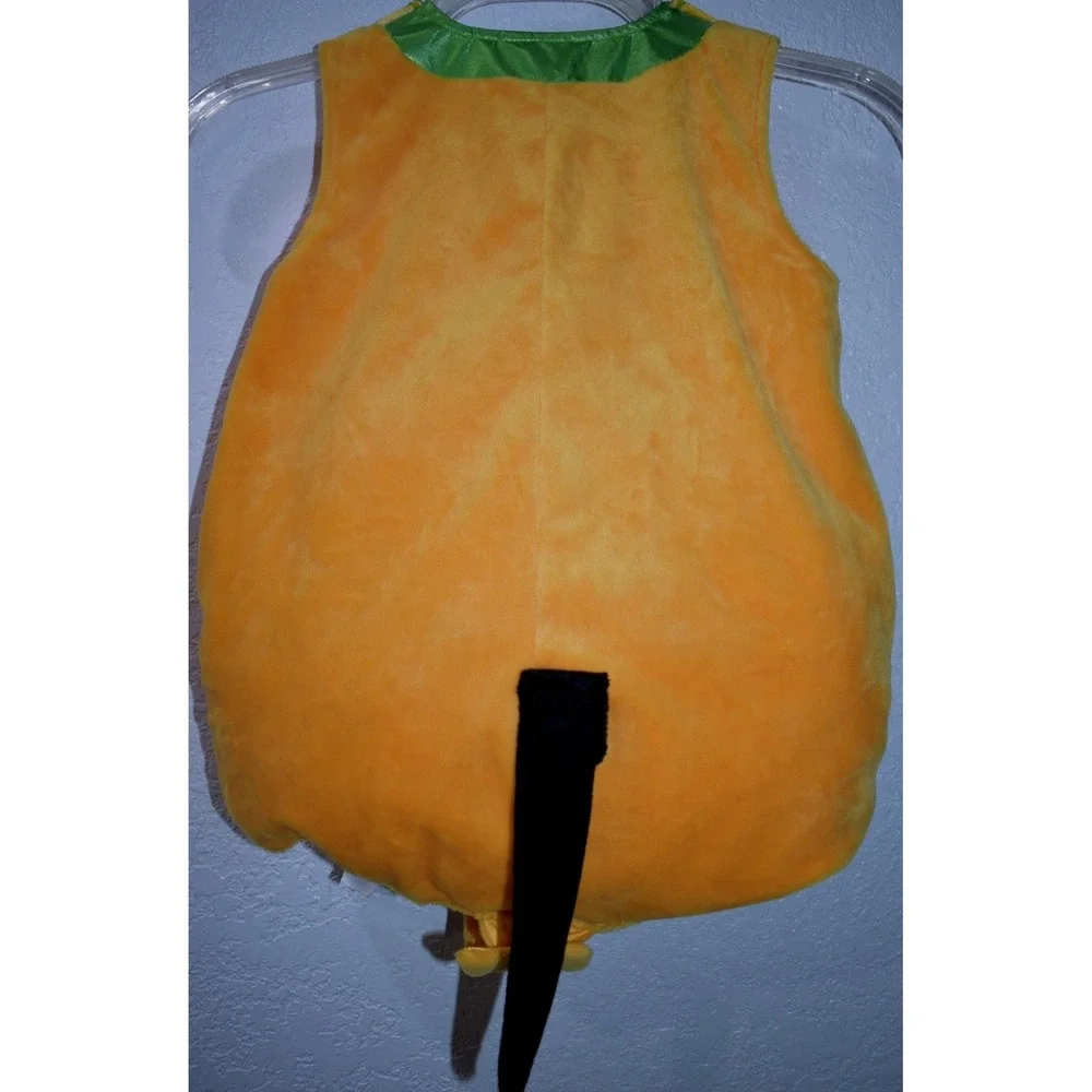 Disney Pluto Toddler Costume 18-24M Plush Bodysuit Hat Booties 3pc Set Orange